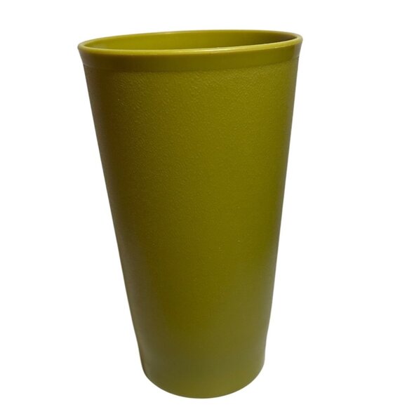 Vintage Tupperware 12oz Tumbler 873  Autumn Harvest Green 5.5" Tall - Picture 1 of 7